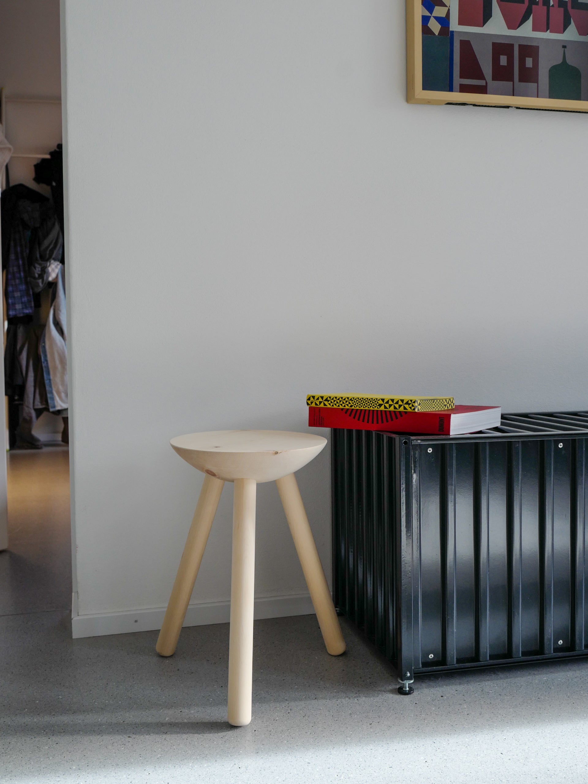 Arven­holz Hocker «Milk»