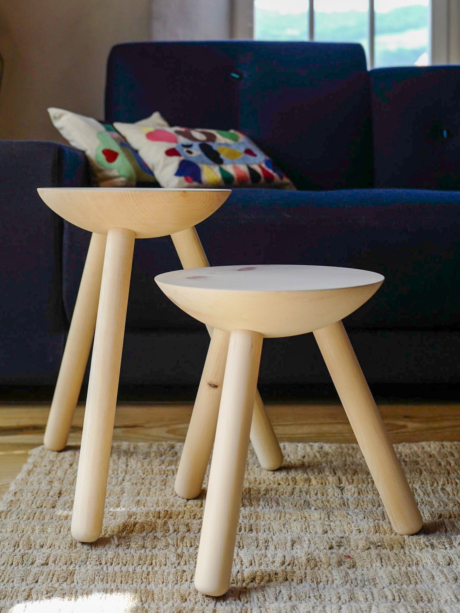 Arven­holz Hocker «Milk»