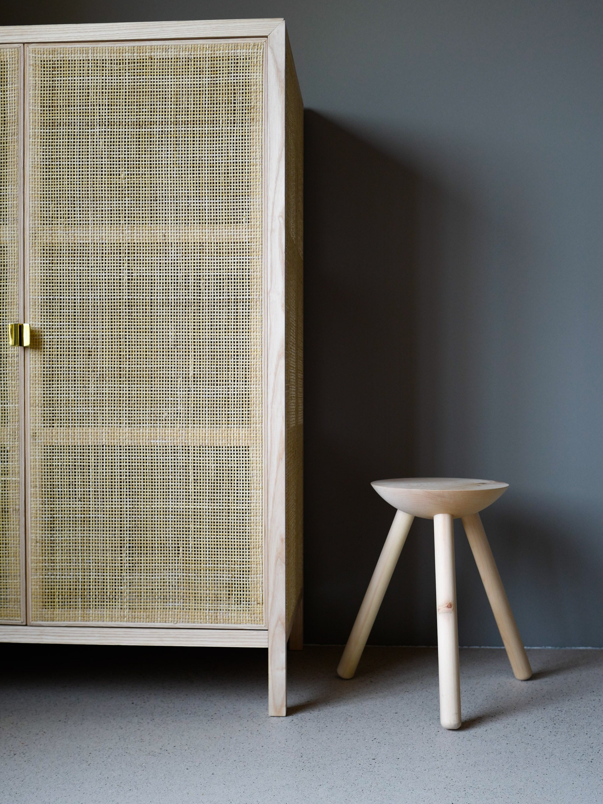 Arven­holz Hocker «Milk»
