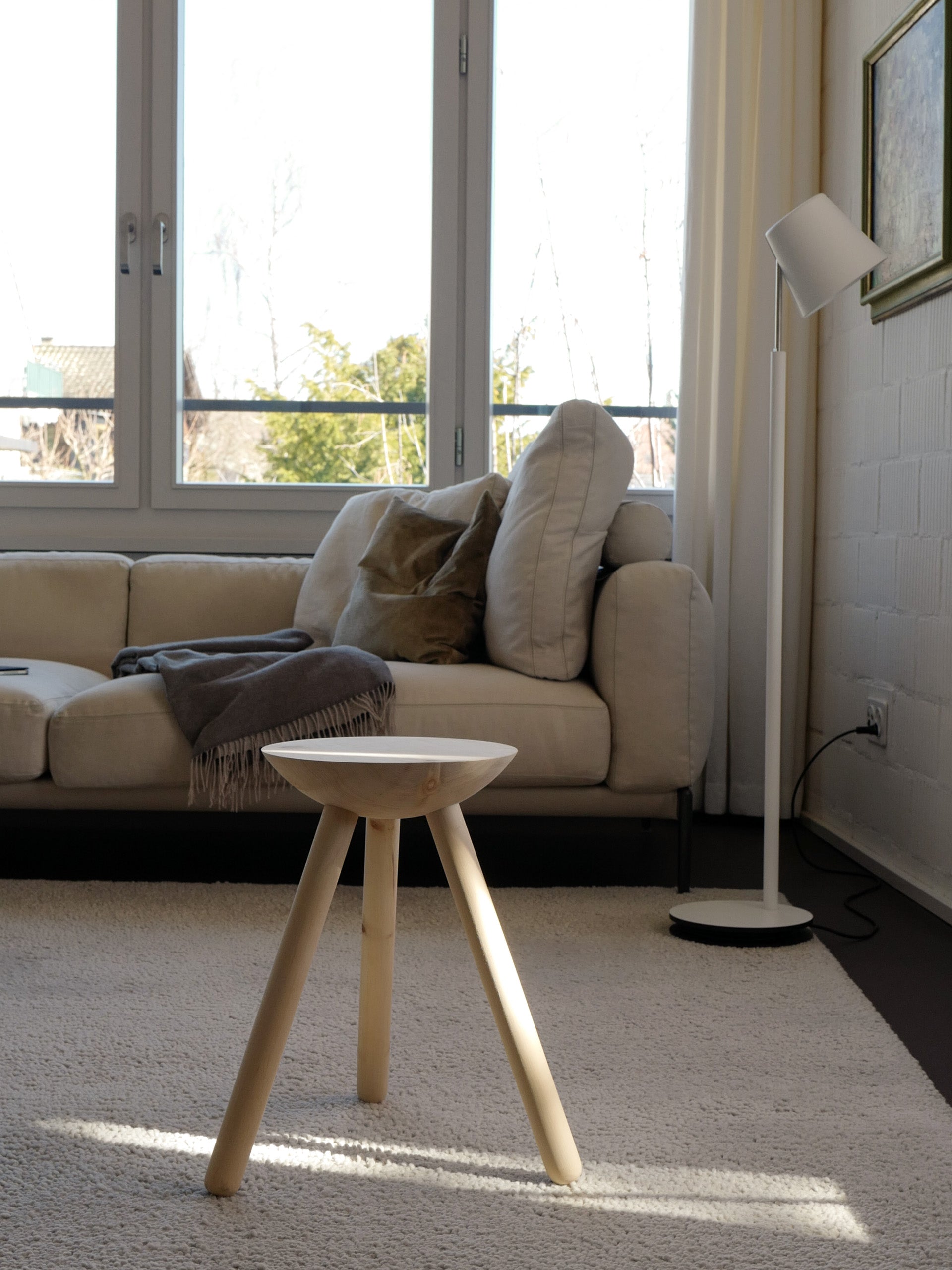 Arven­holz Hocker «Milk»