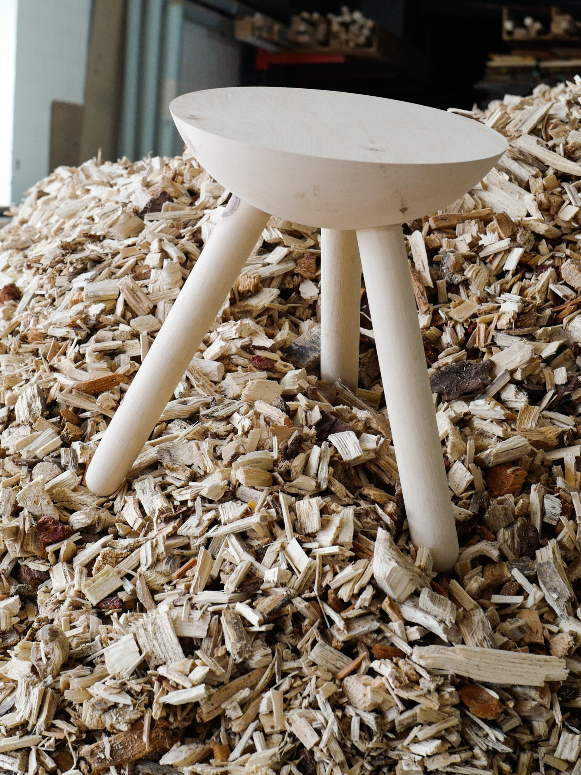 Arven­holz Hocker «Milk to go»